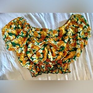 Cute small flower girl crop top